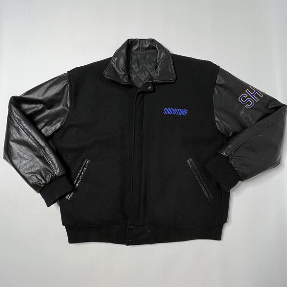 Showtime Championship Boxing Varsity Jacket Vtg 90s Wool Embroidered Made USA L - Picture 2 of 14